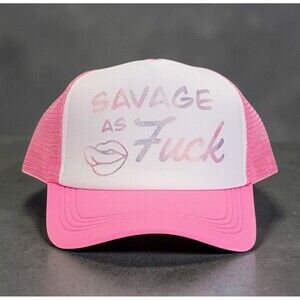 Savage AF pink trucker hat
